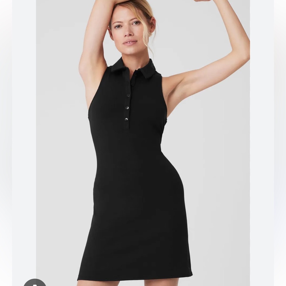 Alo Charmed Tennis Dress, Black, Medium, No tags, excellent condition